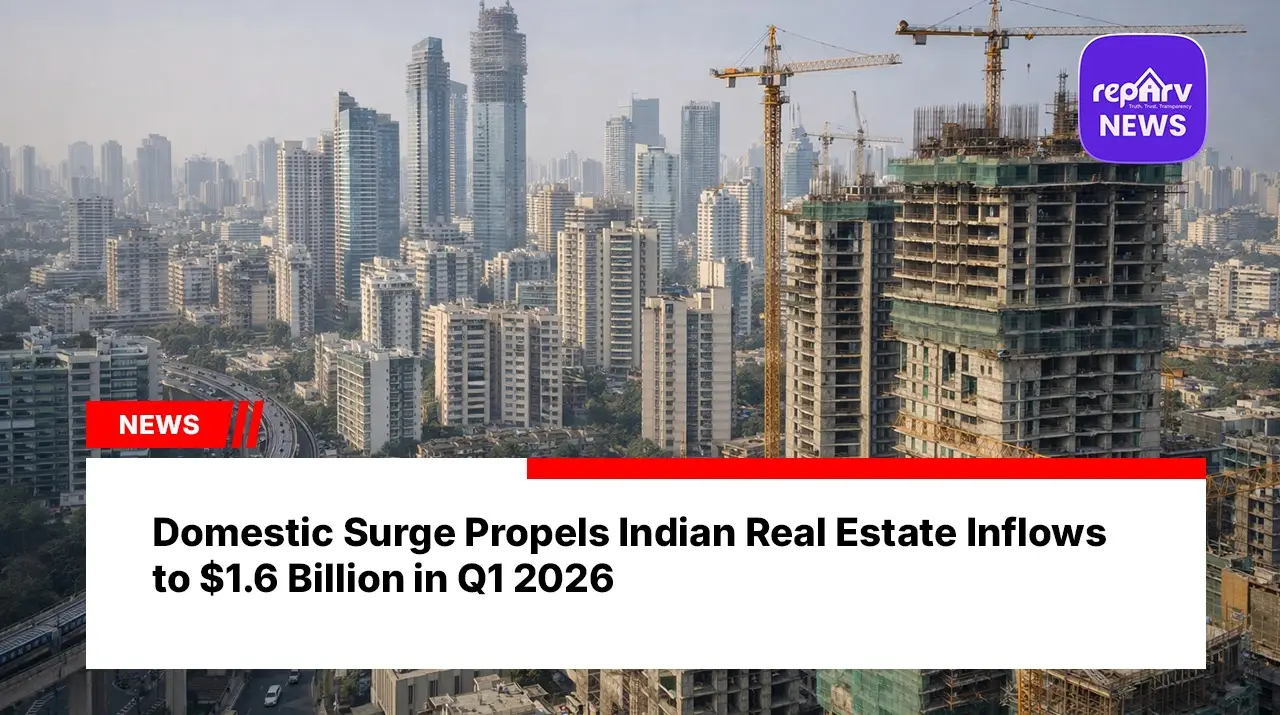Domestic Surge Propels Indian Real Estate Inflows to $1.6 Billion in Q1 2026